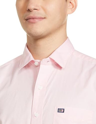 Arrow Men's Solid Slim Fit Shirt (ASFKOSH2024_Light Pink 39) 
