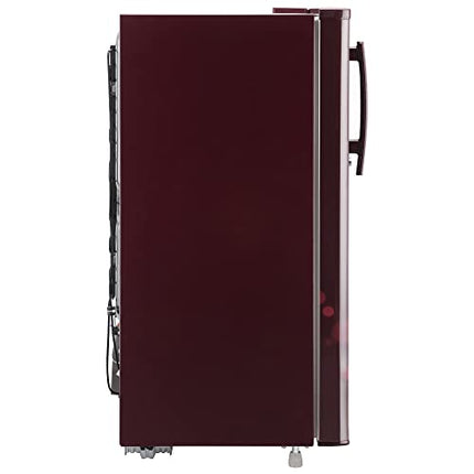 LG 185 L 4 Star Direct-Cool Inverter Single Door Refrigerator (GL-B199OSEY, Scarlet Euphoria, Smart Connect) 