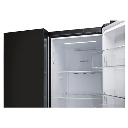 LG 655 L Frost Free Smart Inverter Double Door Side by Side Refrigerator (GL-B257HWBY, Western Black, Express Freezing | Multi Air-Flow) 