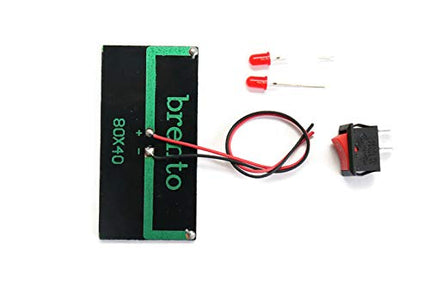 Electronic spices solar for DIY, solar panel 6v- 60 mah, 80mm*40mm*03mm, 2 leds,1 ON/OFF, wire connect with solar 