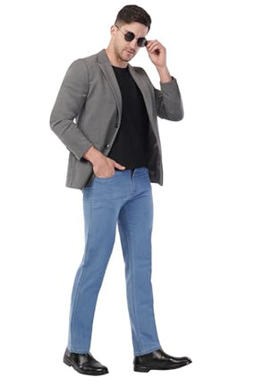 Integration Men's Casual Summer Coat, Stretchable Fabric, Ideal for Any Occasion (in, Numeric, 46, Regular, Grey) 