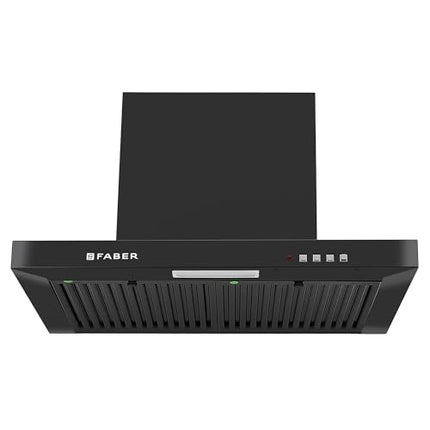 Faber 60 cm 1000 m³/hr T-Shape Kitchen Chimney || Baffle Filter || 12 years warranty on Motor|| Motor- 250 Watt (HOOD MARS PB BF BK 60) 