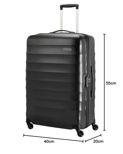 American Tourister Trolley Bag for Travel | Barcelona 55 Cms Polycarbonate Hardsided Small Cabin Luggage Bag | Suitcase for Travel | Trolley Bag for Travelling, Gunmetal, 4, Spinner 