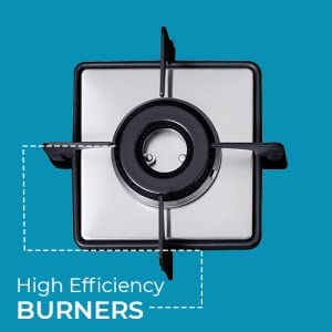 Elica Hob 3 Burner Auto Ignition Built-In Hob or Hobtop| Sabaf Italian Burners | Toughened Glass Top | 5 Yrs Warranty on Glass & Valves | 2 Yrs Comprehensive | Flexi Hct 360 Dx Lotus Bk, Black 
