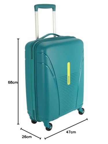American Tourister Medium Ivy 68Cm Hardside Polypropylene 4 Wheel Spinner Check-in Suitcase with Recessed TSA Lock & Color-Matched Components for Women & Men - Spring Green 