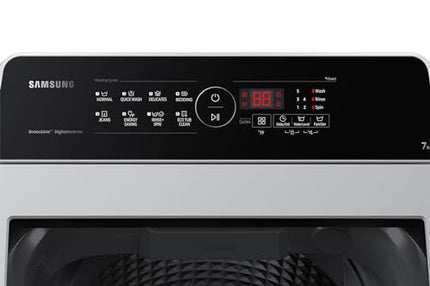 Samsung 7 kg, Eco Bubble Techn, Digital Inverter Motor, Soft Closing Door, Fully-Automatic Top Load Washing Machine (WA70BG4441YYTL, Lavender Gray) 