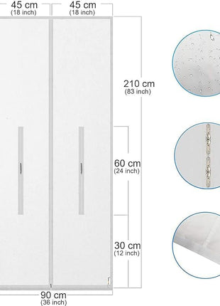 36x83 Inch Zipper Screen Door Seal for Portable Air Conditioner and Tumble Dryer– Works with Every Mobile Air Conditioning-Air Exchange Guards with Zip and Adhesive Faster 