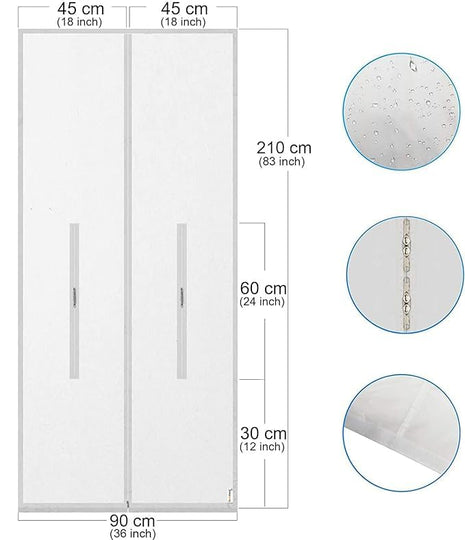 36x83 Inch Zipper Screen Door Seal for Portable Air Conditioner and Tumble Dryer– Works with Every Mobile Air Conditioning-Air Exchange Guards with Zip and Adhesive Faster 