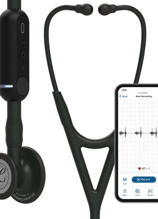 3M Littman® CORE Digital Stethoscope, Black Chestpiece, Tube, Stem and Headset, 27 inch, 8480 