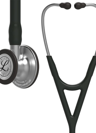 3M Littmann Cardiology IV Diagnostic Stethoscope, Standard-Finish Chestpiece, Black Tube, Stainless Stem and Headset, 27 inch, 6152 