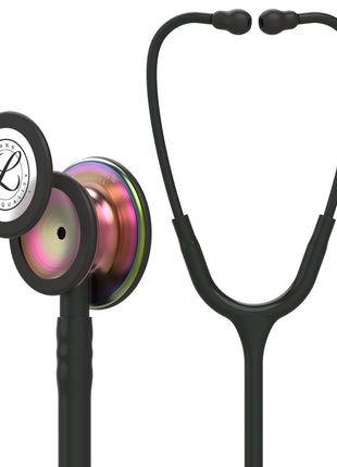 3M Littmann Classic III Monitoring Stethoscope, Rainbow-Finish Chestpiece, black stem and headset, Black Tube, 27 inch, 5870 