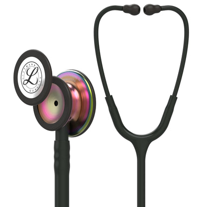 3M Littmann Classic III Monitoring Stethoscope, Rainbow-Finish Chestpiece, black stem and headset, Black Tube, 27 inch, 5870 