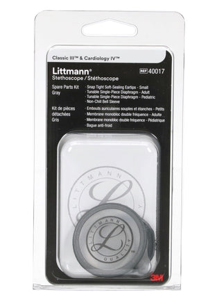 3M Littmann Stethoscope Spare Parts Kit, Classic III and Cardiology IV, Grey, 40017 
