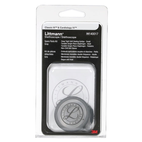 3M Littmann Stethoscope Spare Parts Kit, Classic III and Cardiology IV, Grey, 40017 