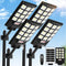 4-Pack Solar Street Light Outdoor Waterproof, Motion Sensor Solar Powered Light, Dusk to Dawn LED Solar Parking Lot Flood Light for Outside, Yard, Garden, Path 