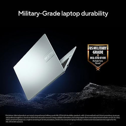 ASUS Vivobook Go 14 (2023), AMD Ryzen 3 7320U, Thin & Light Laptop, 14-inch (35.56 cm) FHD, (8GB RAM /512GB SSD/Windows 11/Office 2021/Alexa Built-in/Grey Green/1.38 kg), E1404FA-NK323WS 