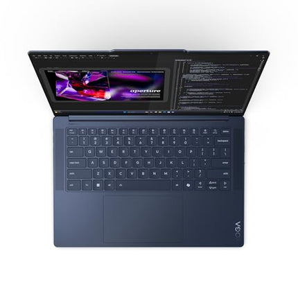Lenovo Yoga Slim 7 Snapdragon X Elite X1E Built in-AI with Copilot+ 14"(35.5cm) 3K OLED 500Nits Touchscreen Laptop (32GB/1TB SSD/90Hz/Qualcomm NPU 45TOPS/Win11/MSO/1Yr ADP Free/Cosmic Blue/1.4Kg) 