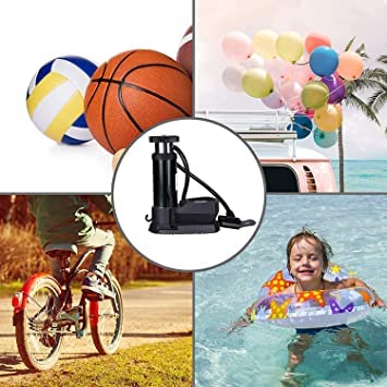 AARAL Portable High Pressure Foot Air Pump Compressor for Car, Bike, Motorbike, Bicycle, Football Cycle, Tubeless with Presta & Schrader Valves, Sports Ball Needle, Inflation Cone 