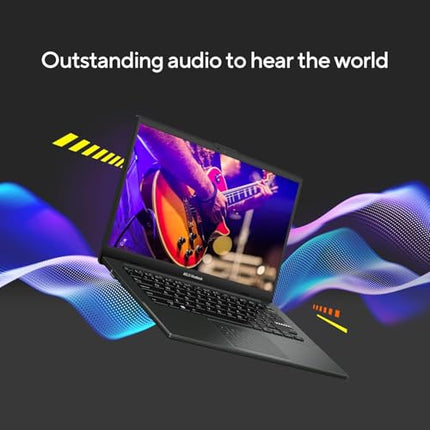 ASUS Vivobook Go 14, AMD Ryzen 5 7520U, 16GB RAM, 512GB SSD, FHD 14", Windows 11, Office Home 2024, M365 Basic (1Year)*, Black, 1.38kg, E1404FA-EB2542WS, AMD Radeon iGPU, 42WHrs, Thin & Light Laptop 