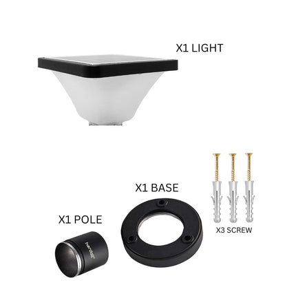 Hardoll 15W Solar Pillar Lights for Outdoor Home Garden Waterproof Wall Gate Post Lamp(Square Shape-Pack of 2)(Aluminium) 