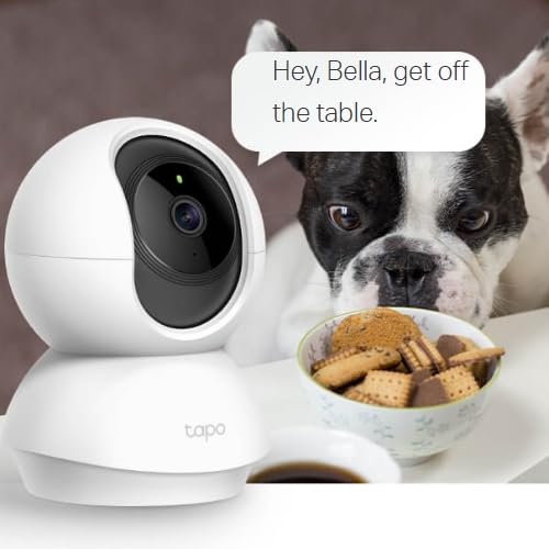 Tapo C200 360° 2MP 1080p Full HD Pan/Tilt Home Security Wi-Fi Smart Camera| Alexa Enabled| 2-Way Audio| Night Vision| Motion Detection| Sound and Light Alarm| Indoor CCTV White 