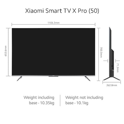 Xiaomi 125 cm (50 inches) X Pro 4K Dolby Vision IQ Series Smart Google TV L50M8-5XIN (Black) 