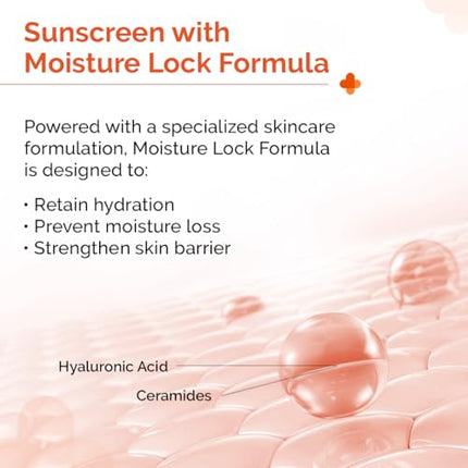 The Derma Co 1% Hyaluronic Sunscreen Hydrating Gel SPF 50 PA++++ | For Dry, Sensitive Skin | Lightweight Texture | No White Cast | UVA/UVB, Broad Spectrum Protection & Blue Light Protection | Non- Comedogenic | Clinically Tested - (In -Vivo) | Tan Protect 