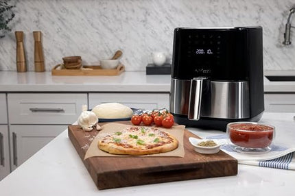 NUTRICOOK 1700 Watts, Stainless Steel Digital Control Panel Display, 10 Preset Programs with built-in Preheat function, Brush Air Fryer 2 (AF205, 5.5 L) 