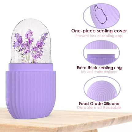 Stewit Ice Face Roller Silicone Facial Cube for Eyes Neck Massage Remove Dark Circle Pore Shrink Face Beauty Skin Care Ice Mould Kitchen Tools (Multicolor) 