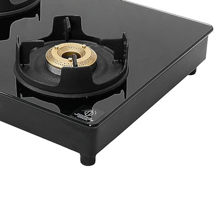 Faber 3 Burner Auto-Ignition Cooktop| ONYX AI 3BB BK |Black ABS Knobs|' Brass Burners| Cast Iron Pan Support| Black Glass Finish |7 Yrs Warranty Glass & 5 Yrs on Burner & Valve | 2 Yrs Comprehensive 