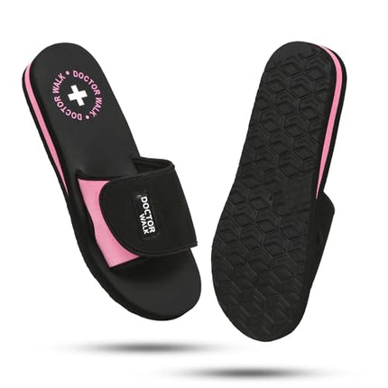 Doctor Walk Flip Flop for Women | Soft Comfortable | Breathable | Fashionable | Stylish | Trendy | Super soft | Lightweight | Anti-Slip Sole | Indoor & Outdoor | (DW-029) (Pink-07) 