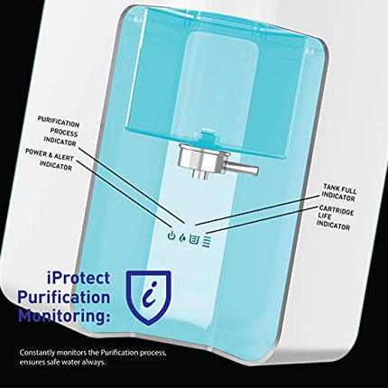 Havells Fab Alkaline Water Purifier (White & Sky Blue), RO+UV+Alkaline, Filter Alert, Copper+Zinc+Minerals, 7 Stage Purification, 7L Tank, Suitable for Borwell, Tanker & Municipal Water 