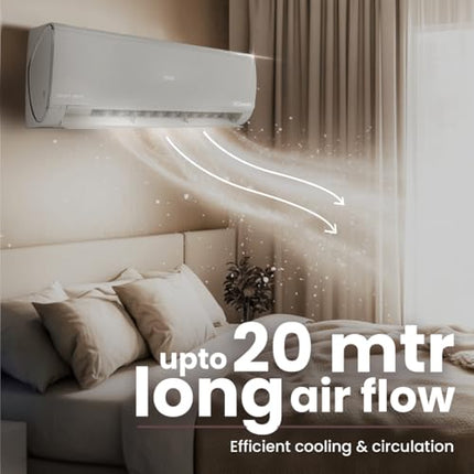 Haier Limited Edition 1.6 Ton 5 Star HEXA Inverter Smart Split AC (5460 Watts, Copper, Heavy Duty, Wi-Fi, 4-Way Swing, Frost Clean, HD Filter, Cools at 60°C-HSU19K-PZFM5BN-INV,Morning Mist) 