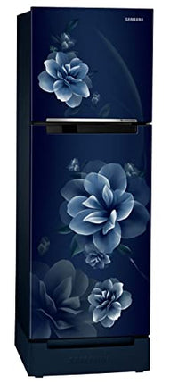 Samsung 236L 2 Star Inverter Frost-Free Double Door Refrigerator Appliance (RT28C3122CU/HL,Camellia Blue), Base Stand Drawer 