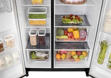 LG 655 L Frost Free Smart Inverter Double Door Side by Side Refrigerator (GL-B257HWBY, Western Black, Express Freezing | Multi Air-Flow) 