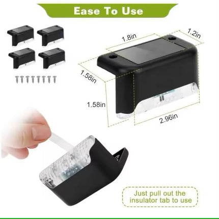 BRITSPEAR Waterproof LED Solar Powered Deck Stair Outdoor Light for Railing, Wall Garden,Pathway, Backyard, Patio, and Balcony Decoration (20) 