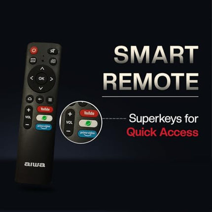 Aiwa 80 cm (32 inches) Google TV | HD Ready | Smart TV | LED Display | Built-in Apps | Magnifiq Series Bezel-Less | 1.5 GB RAM | Dolby Audio | Signature Sound | AS32HDX1-GTV 