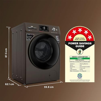 IFB 9 Kg 5 Star, DeepClean® Technology, AI Powered, WiFi, Fully Automatic Front Load Washing Machine (EXECUTIVE MXN 9014K CMS, PowerSteam®, 9 Swirl, Steam Refresh, Inbuilt Heater, Eco Inverter, Mocha) 
