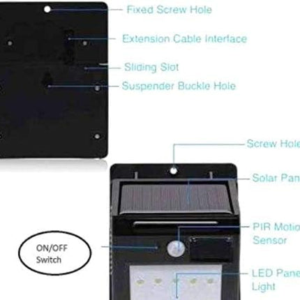 IDELLA 20 Led Solar Motion Sensor Light, Plastic Outdoor Weatherproof for Driveway Garden Path Yard, Multicolor 