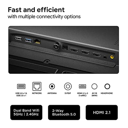 acer 139 cm (55 inches) Advanced I Series 4K Ultra HD Smart LED Google TV AR55GR2851UDFL (Black) 