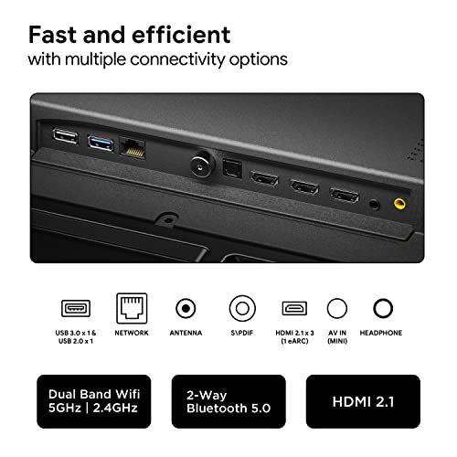 acer 139 cm (55 inches) Advanced I Series 4K Ultra HD Smart LED Google TV AR55GR2851UDFL (Black) 