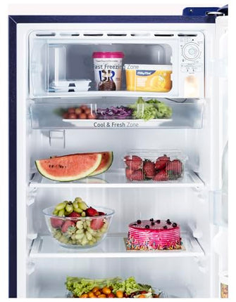 LG 210 L, 5 Star, Direct Cool, Smart Inverter Compressor, Single Door Refrigerator (2025 Model, GL-D231ABAU, Blue Aurora, Humidity Controller, Base stand with Drawer & Fast Ice Making) 