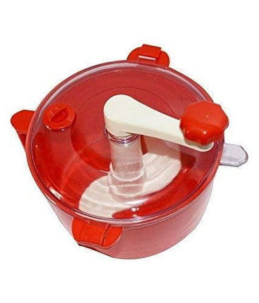 KERFORA 2-in-1 Automatic Non-Electric Dough Maker Machine for Kitchen - Atta Maker for Home Roti Preparation (RED - Pack of 1) 