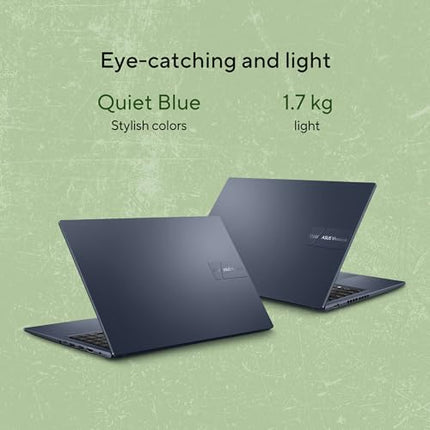 ASUS Vivobook 15, Smartchoice, AMD Ryzen 7 5825U, 16GB RAM, 512GB SSD, FHD 15.6", Windows 11, Office Home 2024, Quiet Blue, 1.7Kg, M1502YA-BQ703WS, AMD Radeon iGPU, M365 Basic (1Year)*, 42Whr Laptop 