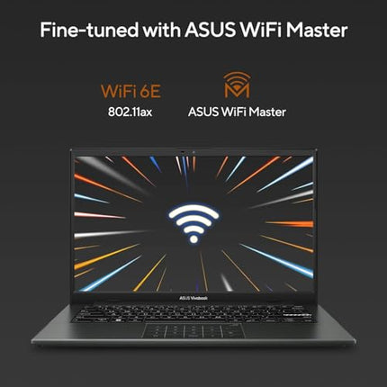 ASUS Vivobook Go 14, AMD Ryzen 5 7520U, 16GB RAM, 512GB SSD, FHD 14", Windows 11, Office Home 2024, M365 Basic (1Year)*, Black, 1.38kg, E1404FA-EB2542WS, AMD Radeon iGPU, 42WHrs, Thin & Light Laptop 