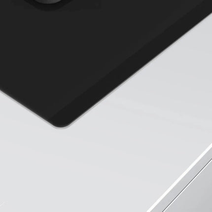 Bosch Built in Gas Hob Black Tempered glass Glass 4 Burner Auto Ignition 75 cm Full Brass 3D Ring Burners with Matt Black Heat Shields & Cast Iron pan supports (PNI7B6G20I) 