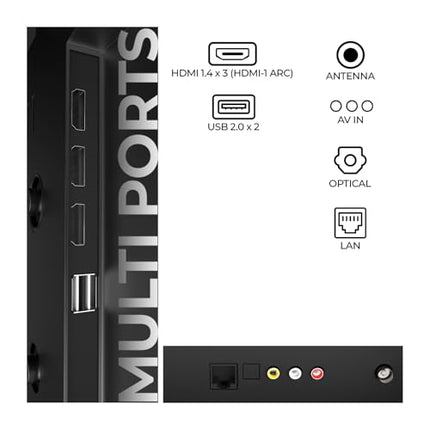 Wobble 80 cm (32 inches) UD Series HD Ready Smart LED Google TV WB32GTAW9216HDFL (Black) 