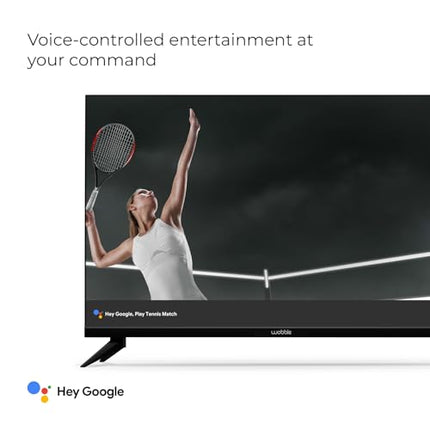 Wobble 80 cm (32 inches) UD Series HD Ready Smart LED Google TV WB32GTAW9216HDFL (Black) 