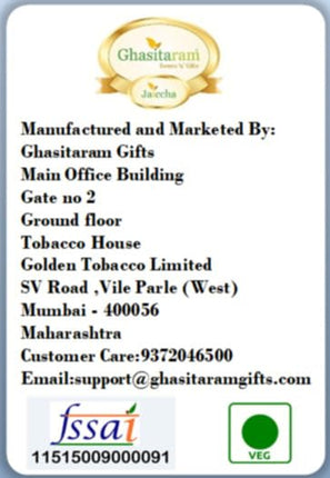 Ghasitaram Gifts Jaiccha Holi- Sweets/Holi Hampers/Thandai Brown Cane Basket of Gujiyas, Sweets/Bites, Namkeen, Thandai and Organic Gulal 