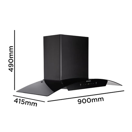 Faber 90 cm 1500 m³/hr Autoclean Kitchen Chimney, 12Yr Warranty on Motor(2Yr Comprehensive), HOOD PRIMUS PLUS ENERGY IN HCSC BK 90,Touch & Gesture Control,Black) 